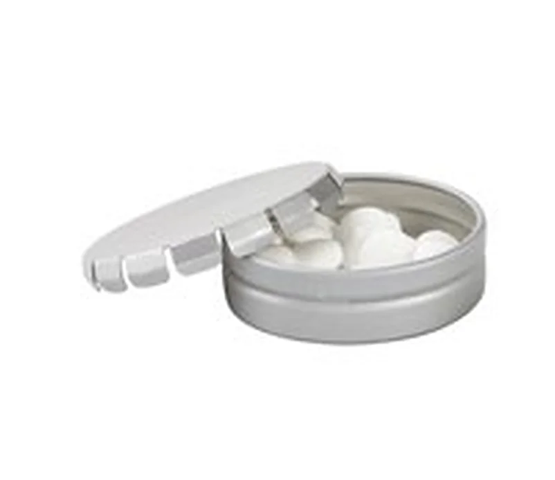Mint bonboni — v kovinski škatlici